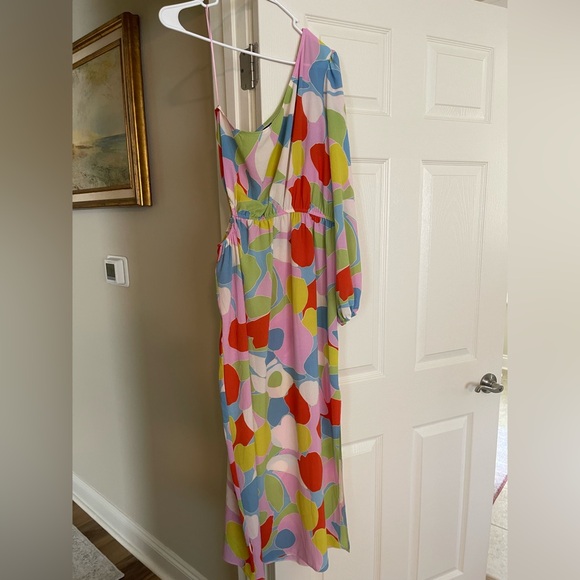ASOS Colorful One-Shoulder Dress - Picture 3 of 4